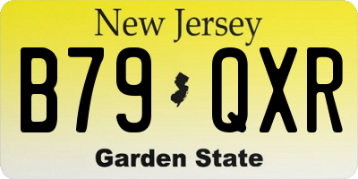 NJ license plate B79QXR