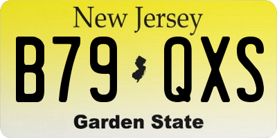 NJ license plate B79QXS