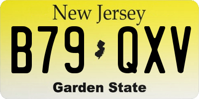 NJ license plate B79QXV