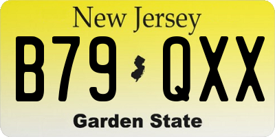 NJ license plate B79QXX