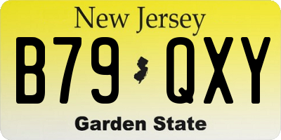 NJ license plate B79QXY