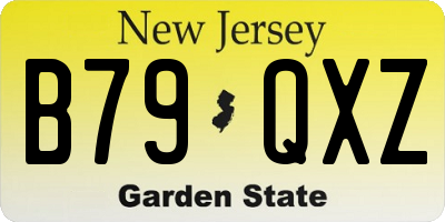 NJ license plate B79QXZ