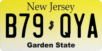 NJ license plate B79QYA