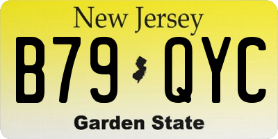 NJ license plate B79QYC