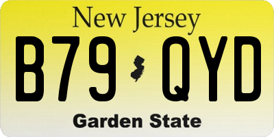 NJ license plate B79QYD
