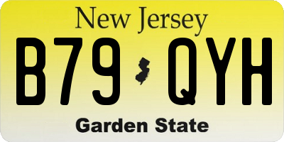 NJ license plate B79QYH