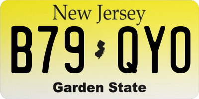 NJ license plate B79QYO