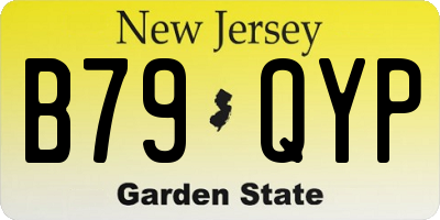 NJ license plate B79QYP