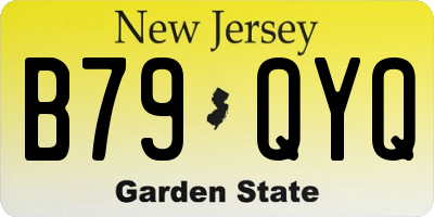 NJ license plate B79QYQ
