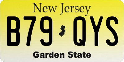 NJ license plate B79QYS
