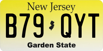 NJ license plate B79QYT