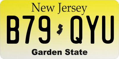 NJ license plate B79QYU