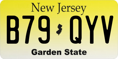 NJ license plate B79QYV