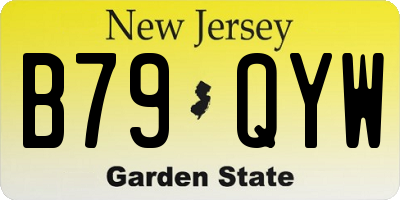 NJ license plate B79QYW