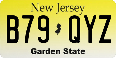 NJ license plate B79QYZ