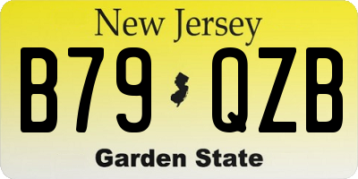 NJ license plate B79QZB