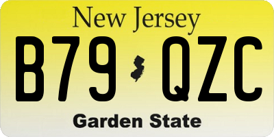 NJ license plate B79QZC