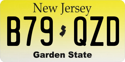 NJ license plate B79QZD