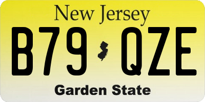 NJ license plate B79QZE