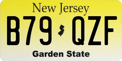 NJ license plate B79QZF