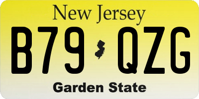 NJ license plate B79QZG