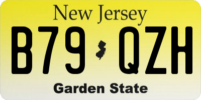 NJ license plate B79QZH