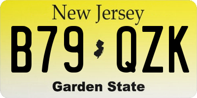 NJ license plate B79QZK