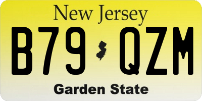 NJ license plate B79QZM