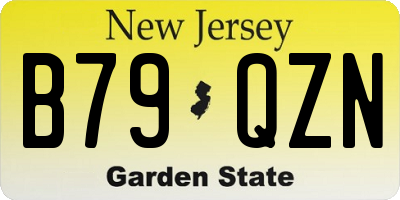 NJ license plate B79QZN