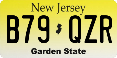 NJ license plate B79QZR