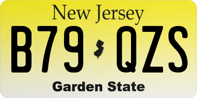 NJ license plate B79QZS