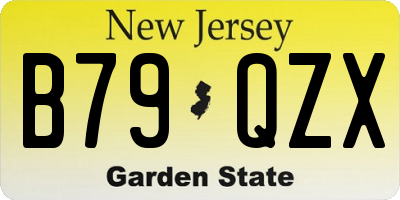 NJ license plate B79QZX