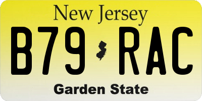 NJ license plate B79RAC