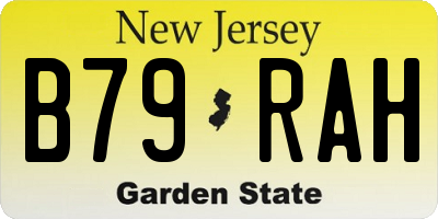 NJ license plate B79RAH