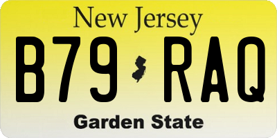NJ license plate B79RAQ
