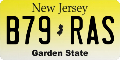 NJ license plate B79RAS