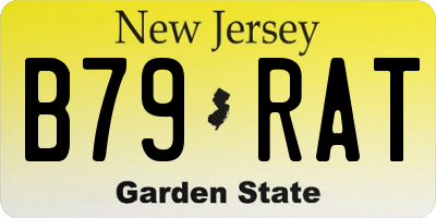 NJ license plate B79RAT