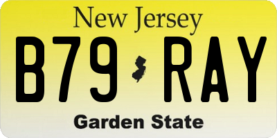 NJ license plate B79RAY