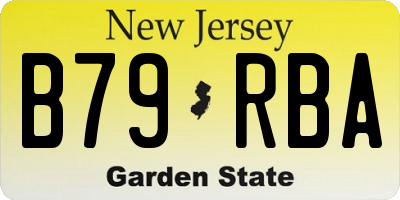 NJ license plate B79RBA