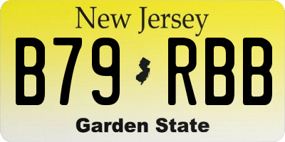 NJ license plate B79RBB