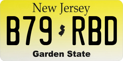 NJ license plate B79RBD
