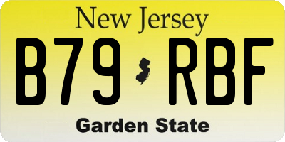 NJ license plate B79RBF