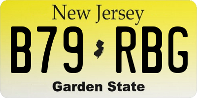 NJ license plate B79RBG