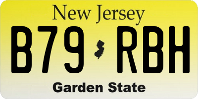 NJ license plate B79RBH