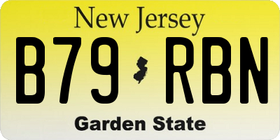 NJ license plate B79RBN