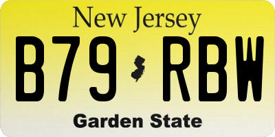 NJ license plate B79RBW