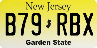 NJ license plate B79RBX