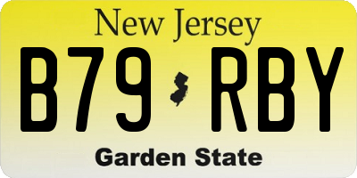 NJ license plate B79RBY