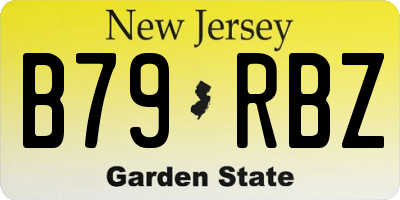NJ license plate B79RBZ
