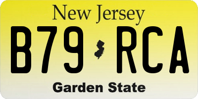 NJ license plate B79RCA